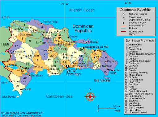 stadte karte von dominikanische republik